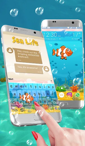 Sea Life Keyboard & Wallpaper