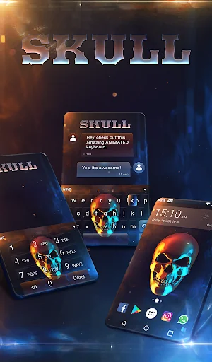 Skull Keyboard & Wallpaper