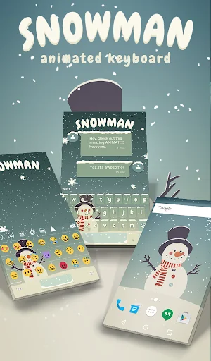 Snowman Keyboard & Wallpaper screenshot 1