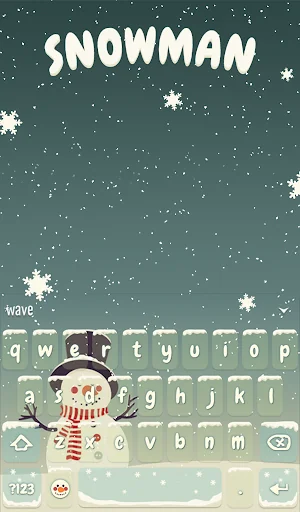 Snowman Keyboard & Wallpaper screenshot 2