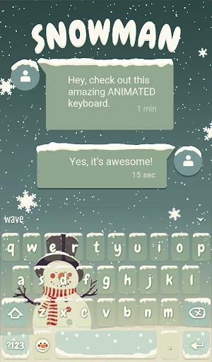 Snowman Keyboard & Wallpaper screenshot 3