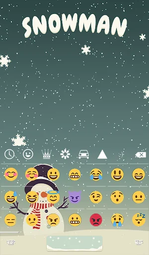 Snowman Keyboard & Wallpaper screenshot 4