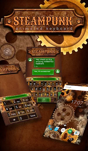 Steampunk 2 Animated Keyboard screenshot 1