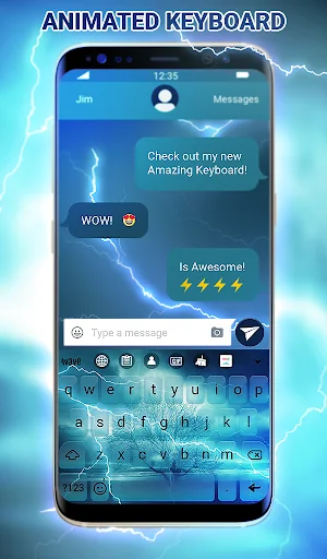 Storm Keyboard Live Wallpaper screenshot 1