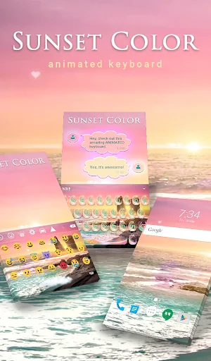 Sunset Color Animated Keyboard