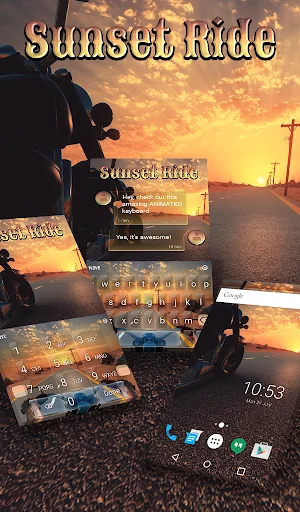 Sunset Ride Animated Keyboard