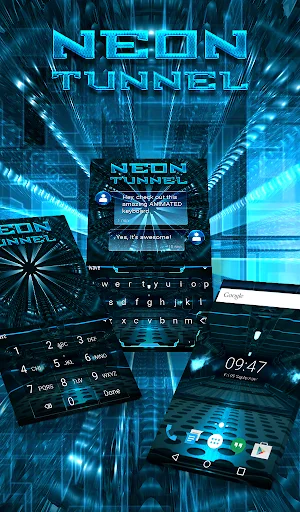 Tunnel Animated Keyboard screenshot 1