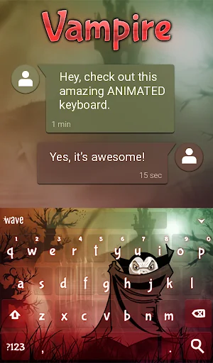 Vampire Keyboard & Wallpaper screenshot 3