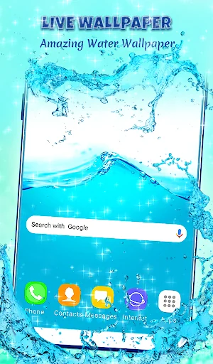 Wave Splash Keyboard Wallpaper screenshot 1