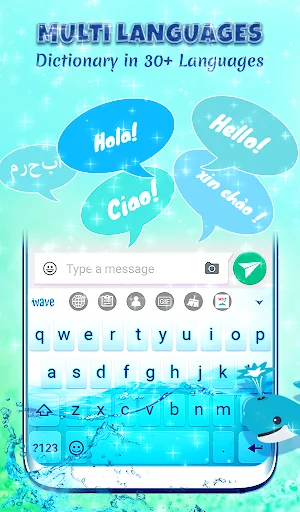 Wave Splash Keyboard Wallpaper screenshot 4