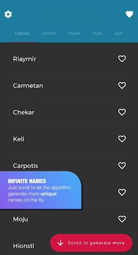 Fantasy Name Generator screenshot 1