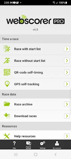 Webscorer Race & Lap Timer screenshot 1