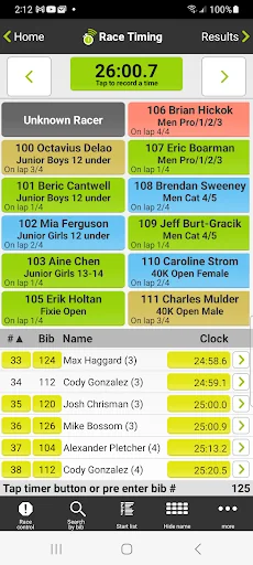 Webscorer Race & Lap Timer screenshot 4