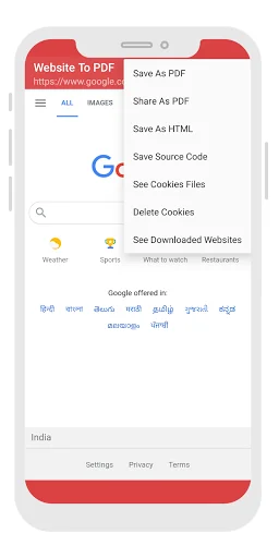 Website To PDF Saver : Save An screenshot 4