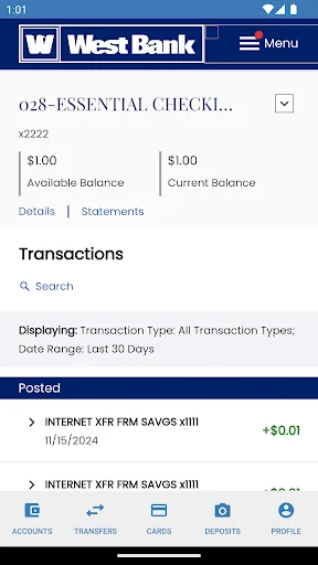 West Bank Mobile Banking screenshot 3