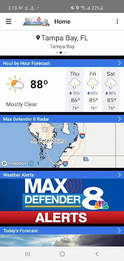 Max Defender 8 Weather App screenshot 1
