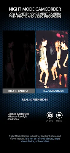 Night Mode Camera Photo Video screenshot 2