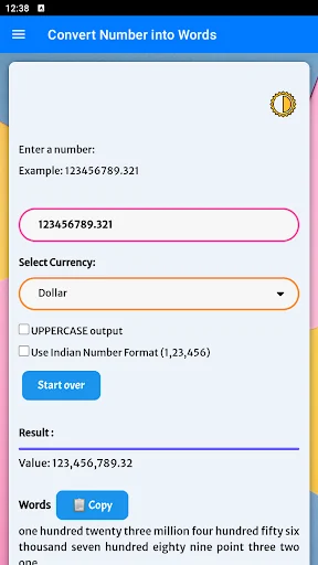 Cheque Amount to Word