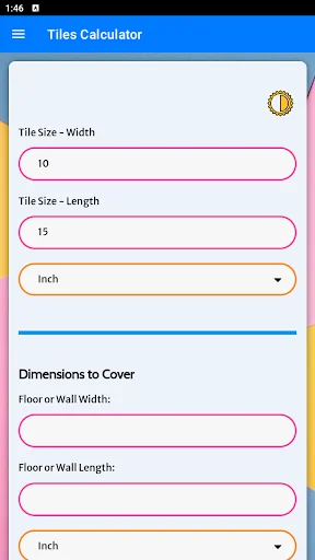 Floor & Wall Tiles Calculator screenshot 1