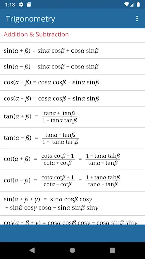 Math Formulas screenshot 3