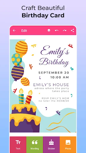 Birthday Card Maker screenshot 3
