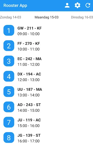 Rooster App voor Zermelo