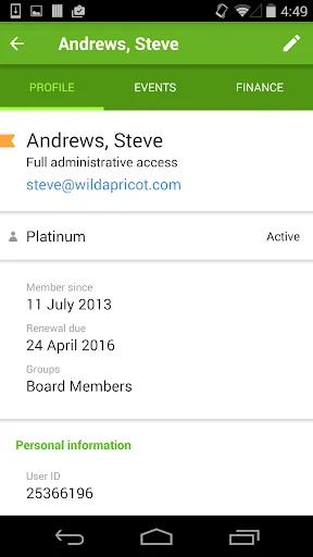 Wild Apricot for admins screenshot 2