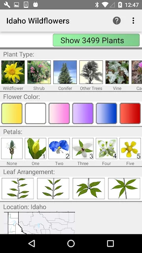 Idaho Wildflower Search