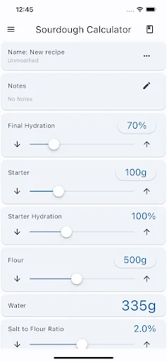 Sourdough Hydration Calculator