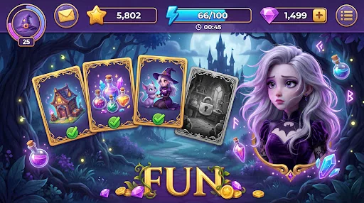 Merge Witches: Magic Puzzle screenshot 2