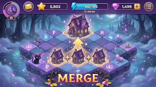 Merge Witches: Magic Puzzle screenshot 3