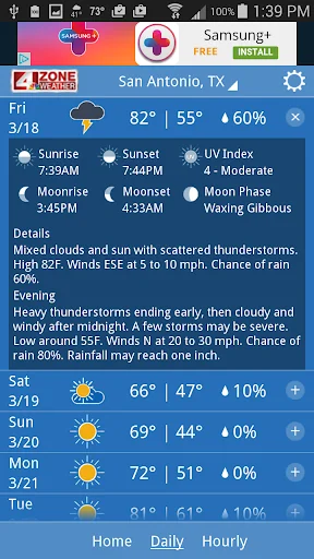 WOAI 4 Zone Weather screenshot 2