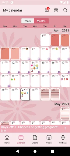 WomanLog Pro Calendar screenshot 2