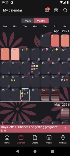 WomanLog Pro Calendar screenshot 4