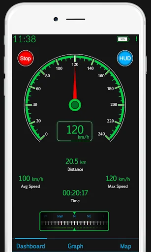 GPS Speedometer HUD - Odometer screenshot 2