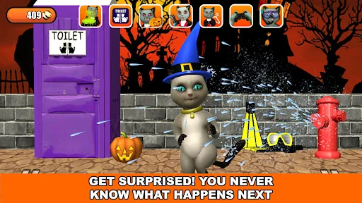 Talking Cat Leo Halloween Fun screenshot 3