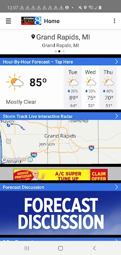 Storm Team 8- WOOD TV8 Weather screenshot 1