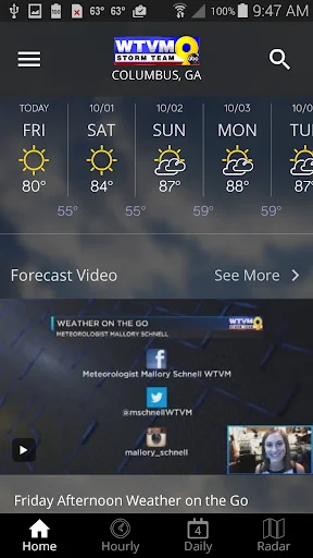 WTVM Storm Team 9 Weather screenshot 2