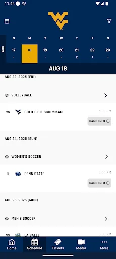 West Virginia Mountaineers screenshot 2