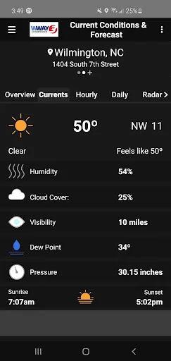 WWAY TV3 StormTrack 3 Weather screenshot 2