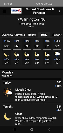 WWAY TV3 StormTrack 3 Weather screenshot 3