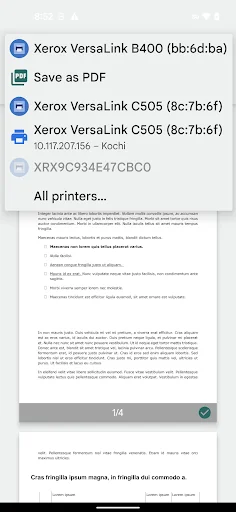 Xerox Print Service Plugin screenshot 1