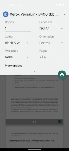 Xerox Print Service Plugin screenshot 3