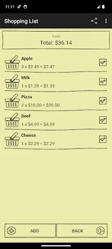 Shopping List