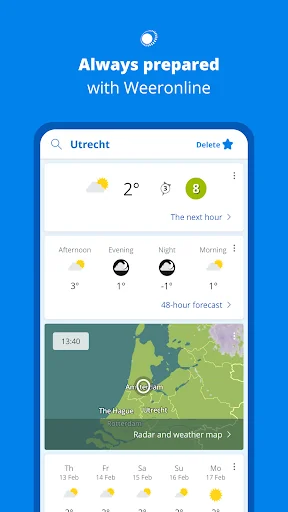 Weeronline: weather & rain screenshot 1