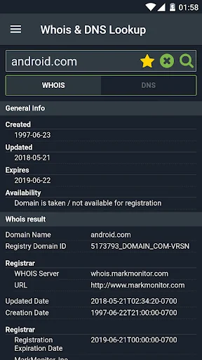 Whois & DNS Lookup - Domain/IP screenshot 2