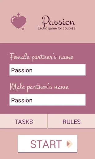 Passion - erotic couple game