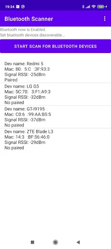 Bluetooth Scanner