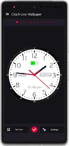 Analog Clock Live Wallpaper screenshot 1