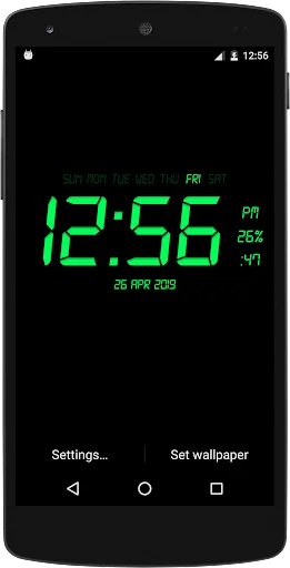 Digital Clock Live Wallpaper screenshot 1